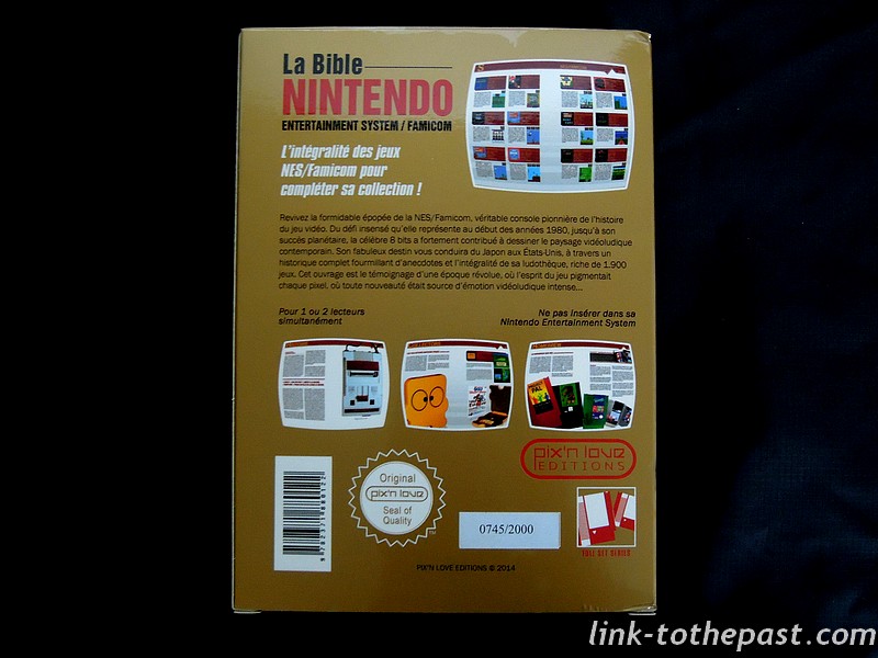 La Bible Nes édition limitée Zelda de Pix'n Love – Link to the past